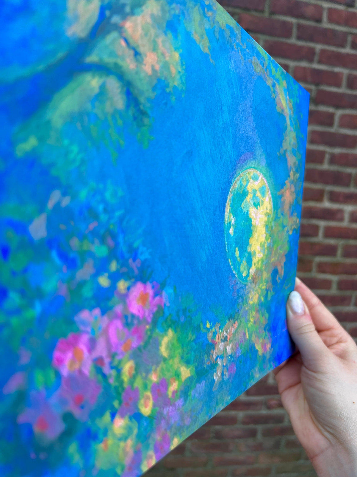lunar bloom art print from original gouache painting