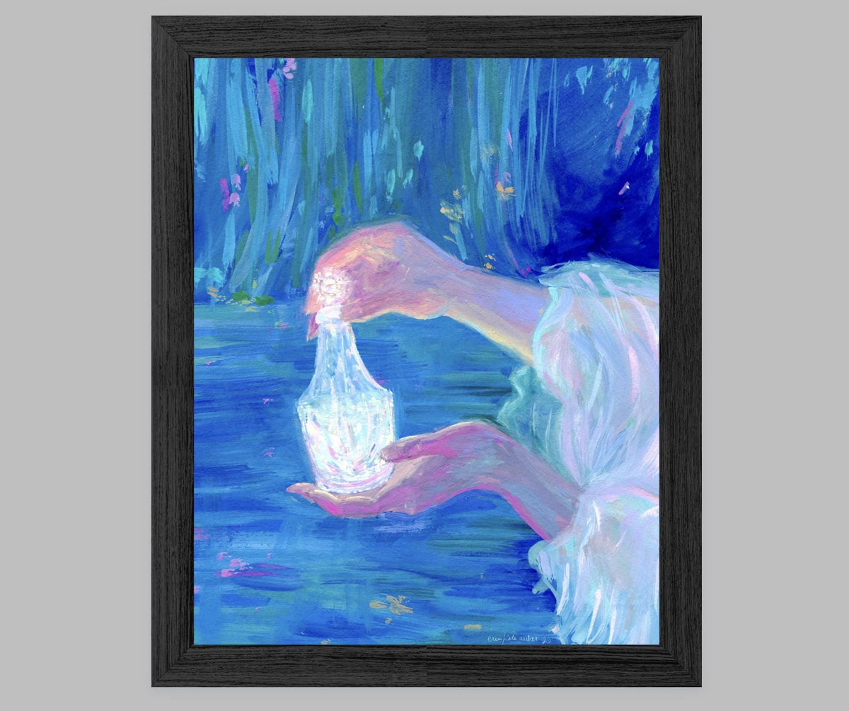 Fantasy Art Print: "Our Most Precious Gift" from original Gouache Painting - inspired by fantasy novels, LoTR, and fairy tales