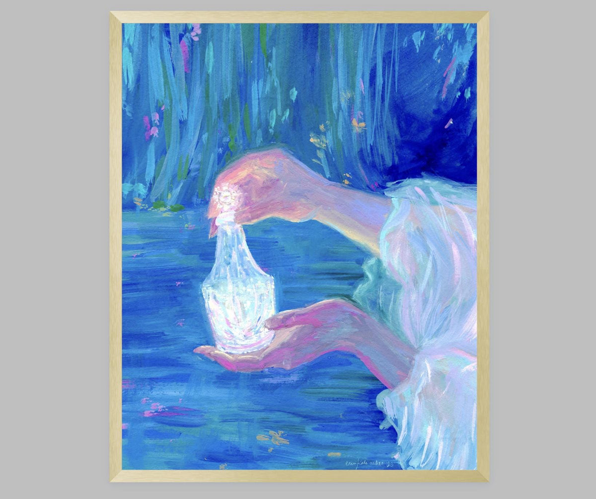 Fantasy Art Print: "Our Most Precious Gift" from original Gouache Painting - inspired by fantasy novels, LoTR, and fairy tales