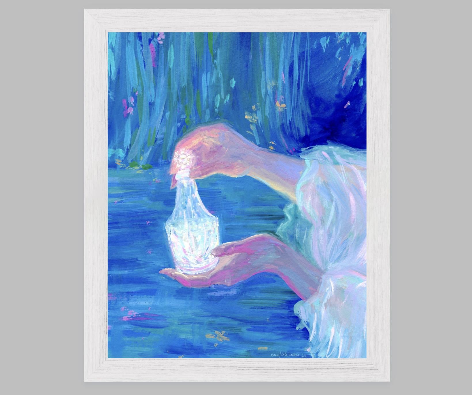 Fantasy Art Print: "Our Most Precious Gift" from original Gouache Painting - inspired by fantasy novels, LoTR, and fairy tales