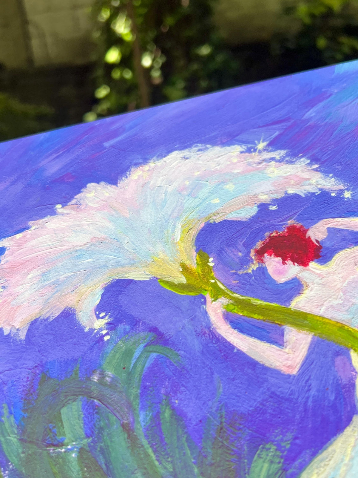 marvelous dancer you are - art print from original goauche painting, fae & flower