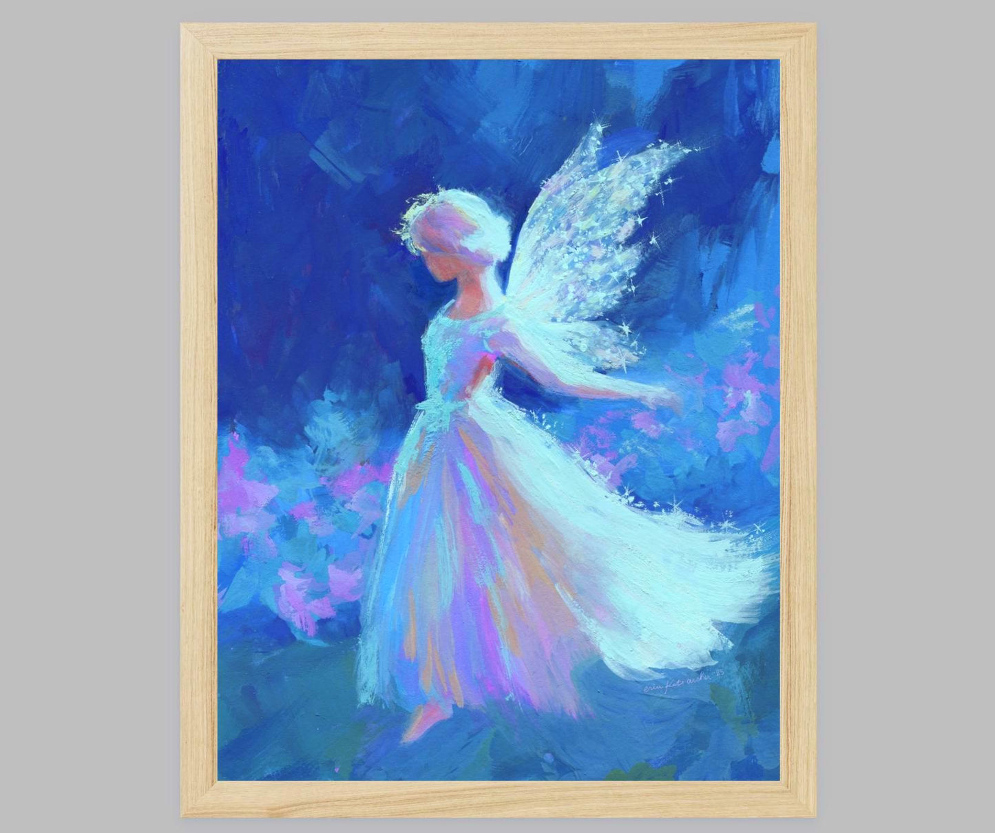 Fairy Art Print: "fleeting fae" from original Gouache Painting - inspired by fantasy novels and fairy tales