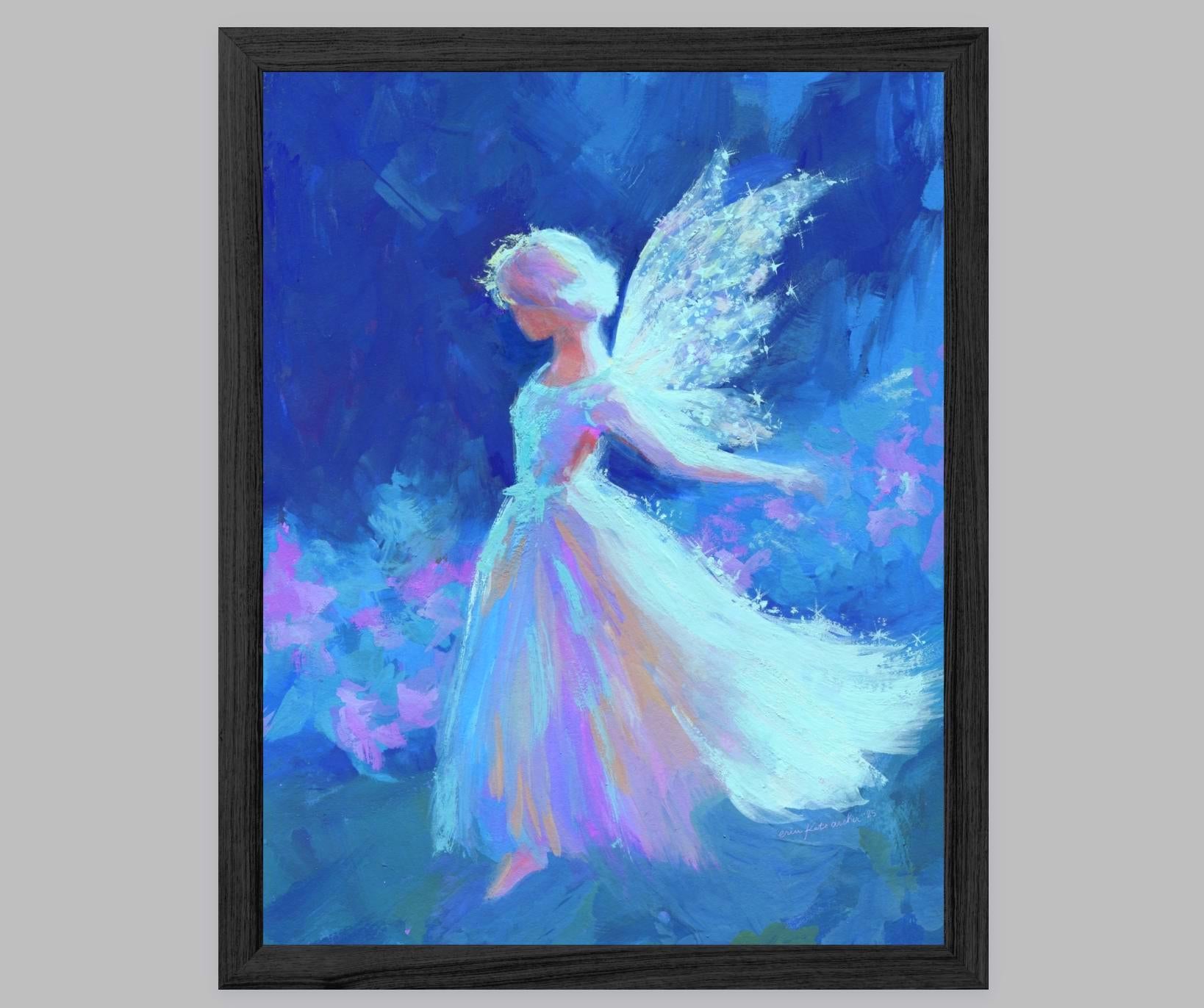 Fairy Art Print: "fleeting fae" from original Gouache Painting - inspired by fantasy novels and fairy tales