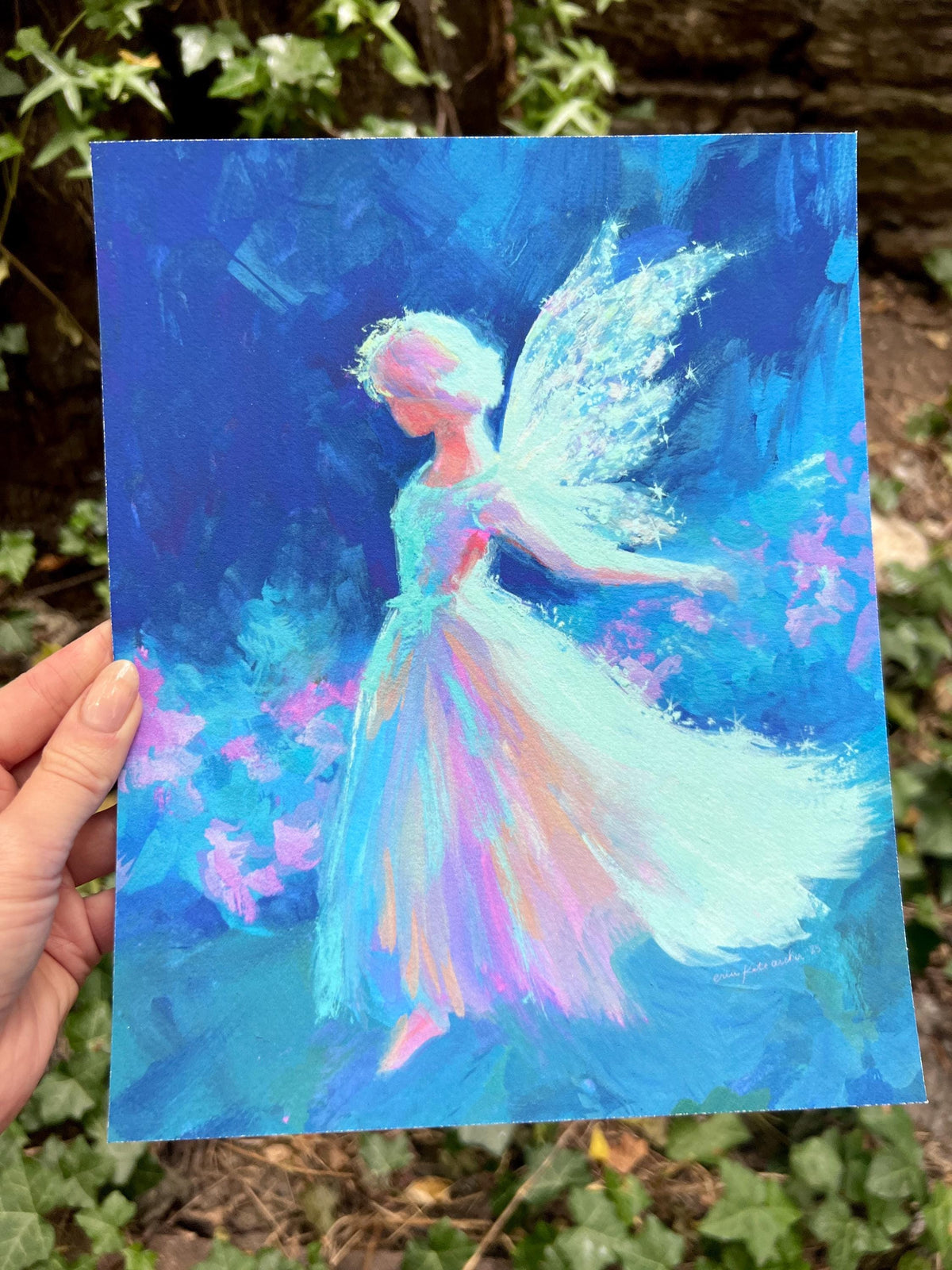 Fairy Art Print: "fleeting fae" from original Gouache Painting - inspired by fantasy novels and fairy tales