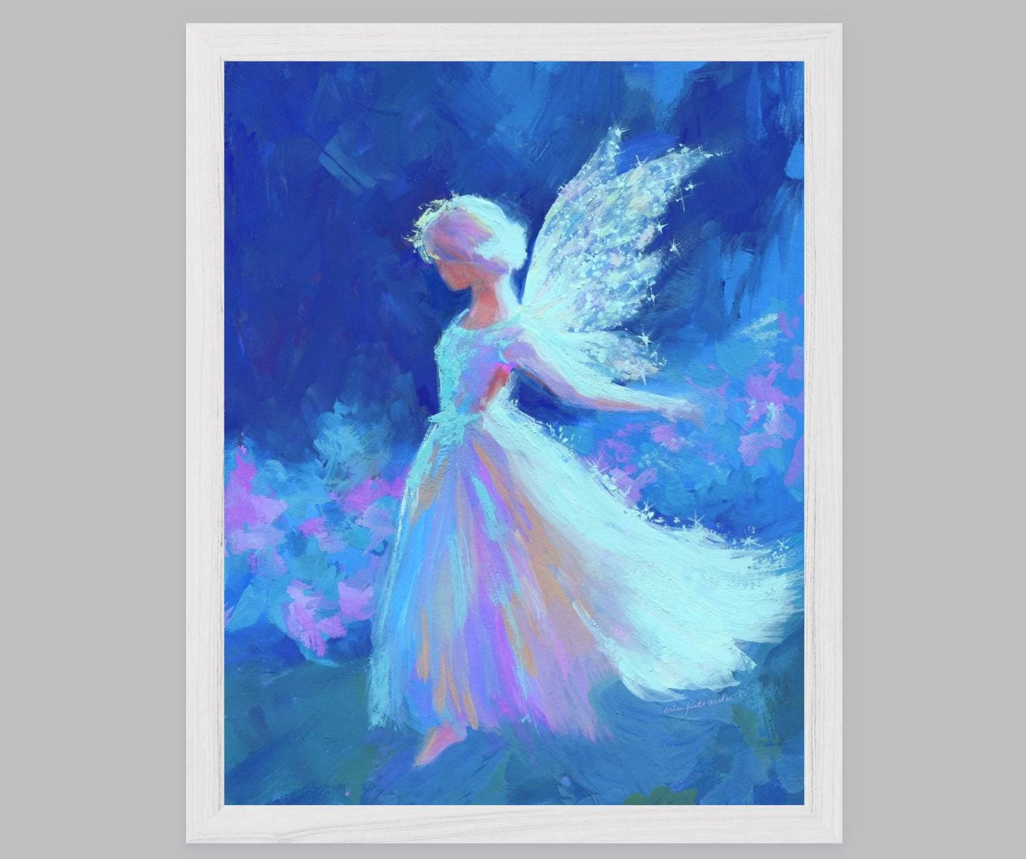 Fairy Art Print: "fleeting fae" from original Gouache Painting - inspired by fantasy novels and fairy tales