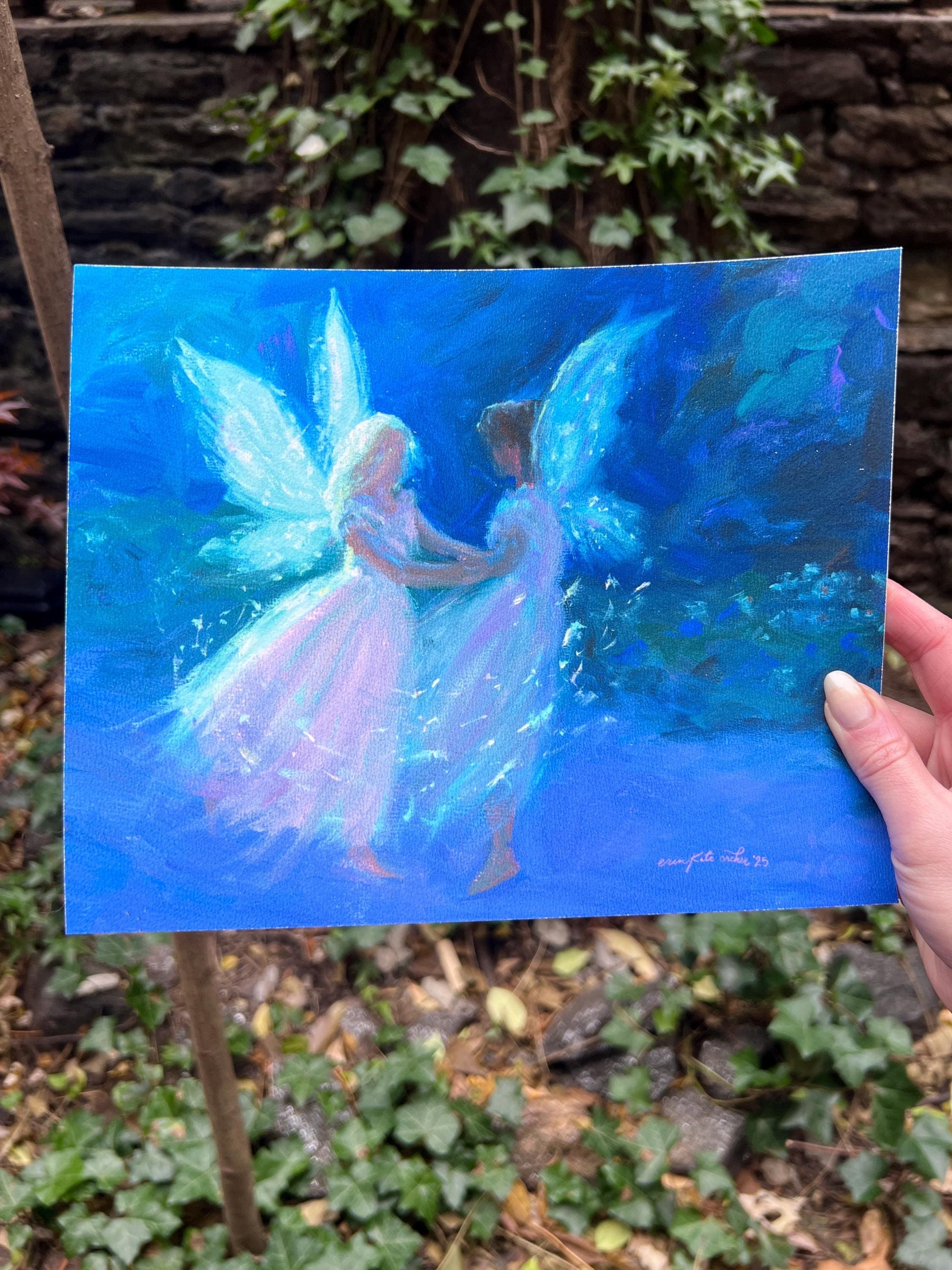Fairy Art Print: "spinning up light" from original acrylic painting - inspired by fantasy novels and fairy tales