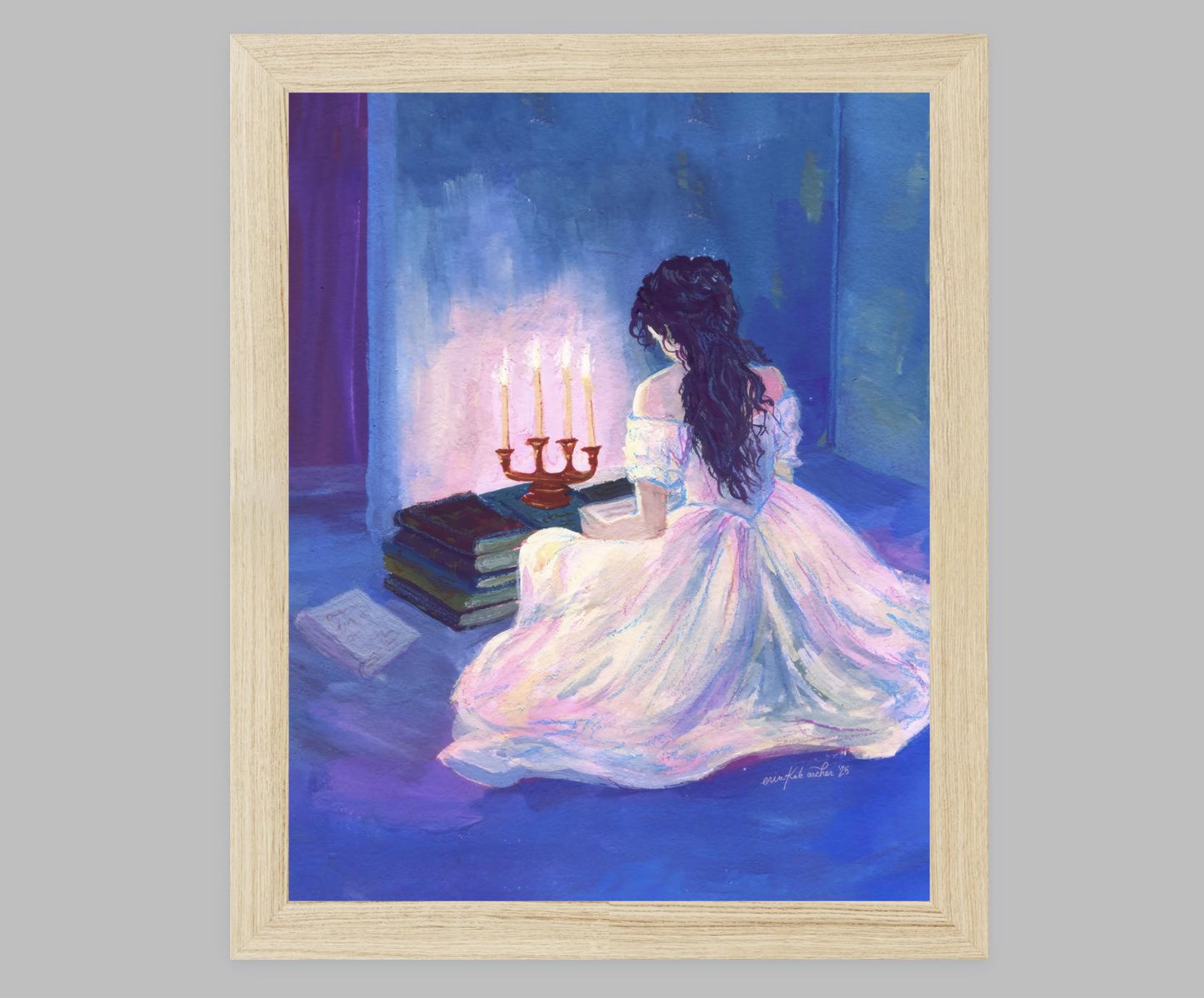 Romantic Art Print: "under the opera house" from original Gouache Painting - inspired by POTO, musicals, and books