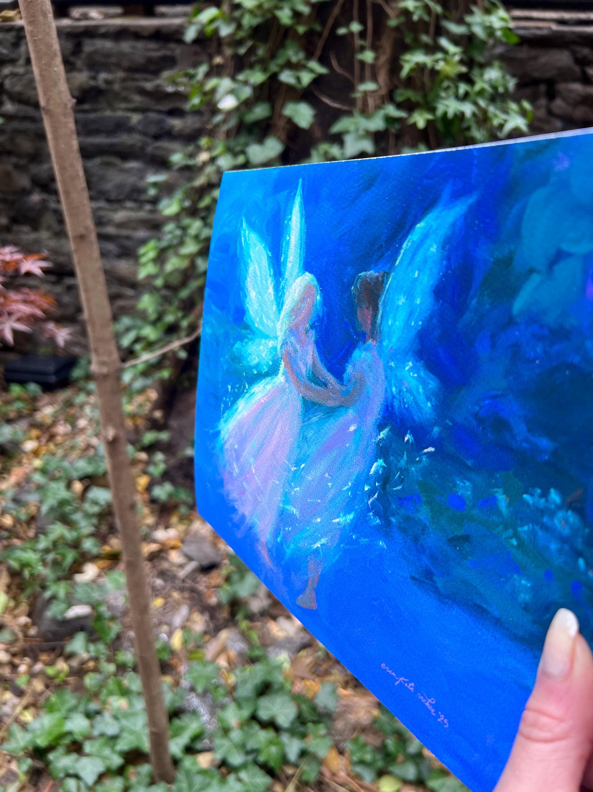 Fairy Art Print: "spinning up light" from original acrylic painting - inspired by fantasy novels and fairy tales