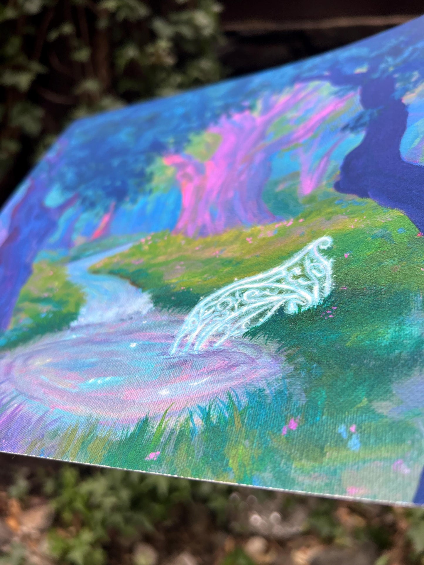 healing spring - fantasy landscape art print from original acrylic painting
