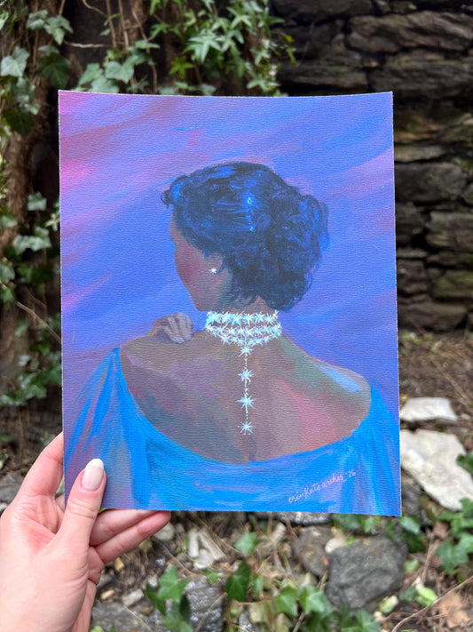 lariat of light - art print from original acrylic painting - magical celestial fairytale