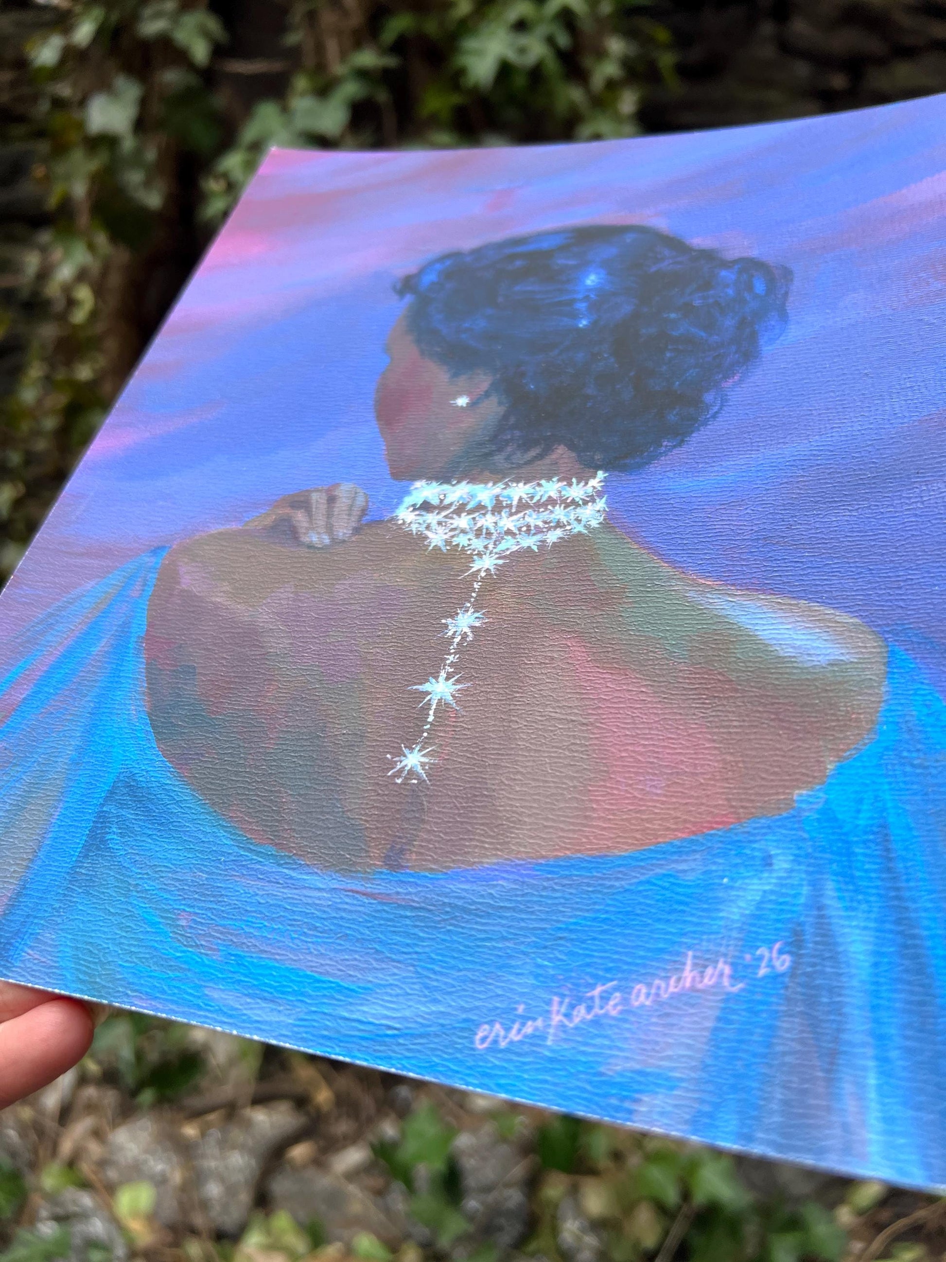 lariat of light - art print from original acrylic painting - magical celestial fairytale