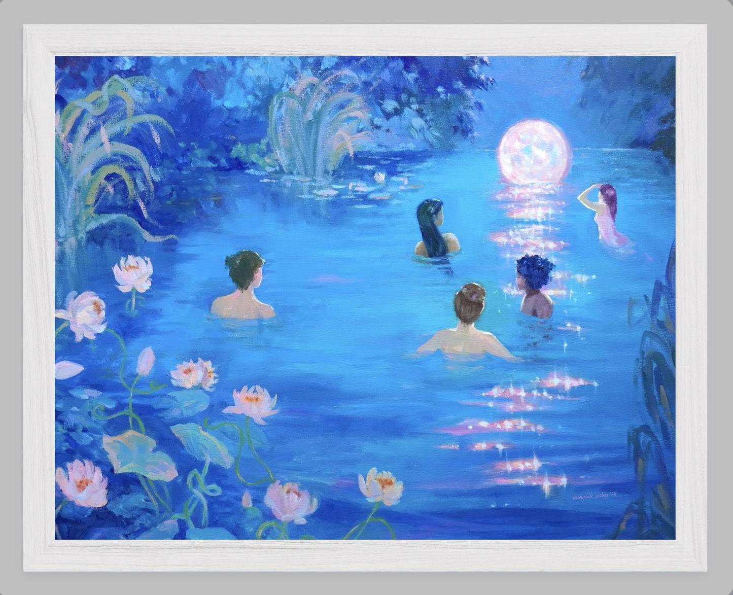 the untethered moon - art print from original acrylic painting