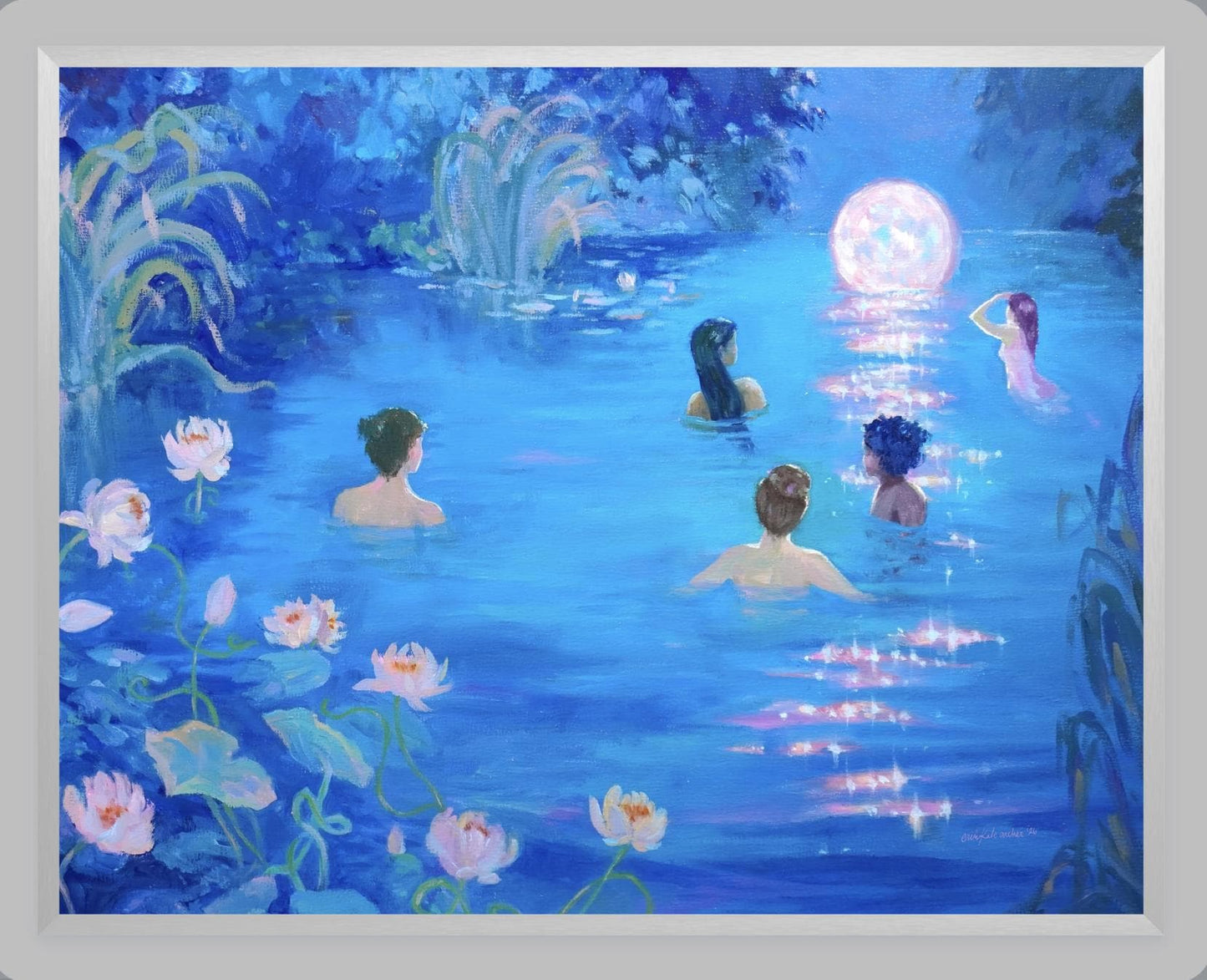 the untethered moon - art print from original acrylic painting