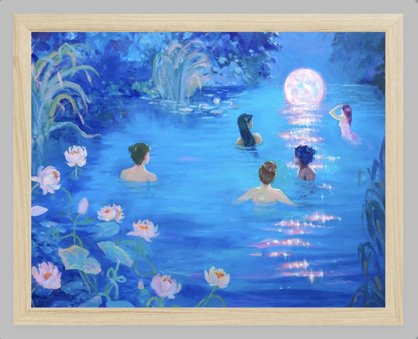 the untethered moon - art print from original acrylic painting