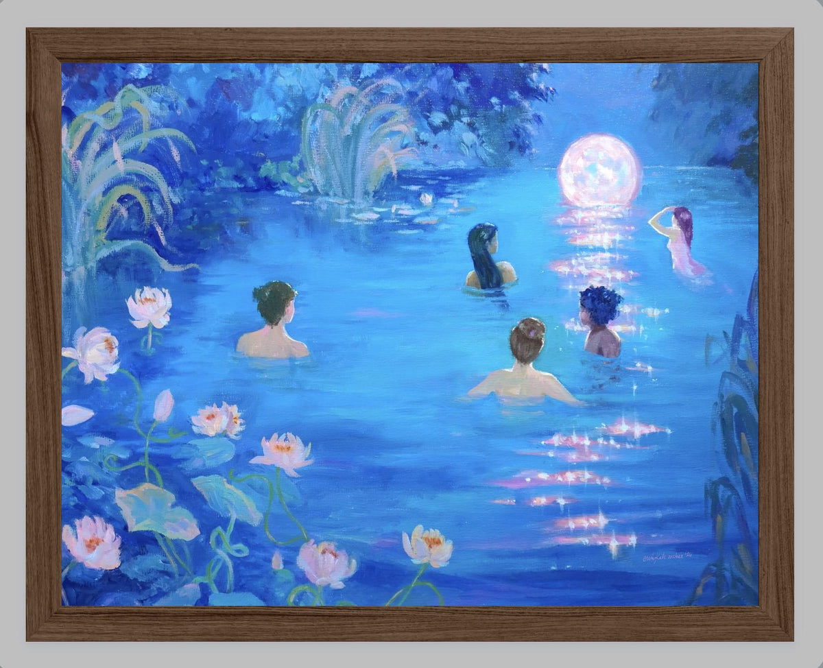 the untethered moon - art print from original acrylic painting