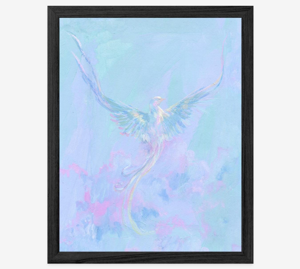 pheonix rising- fantasy creature illustration art print from original gouache painting