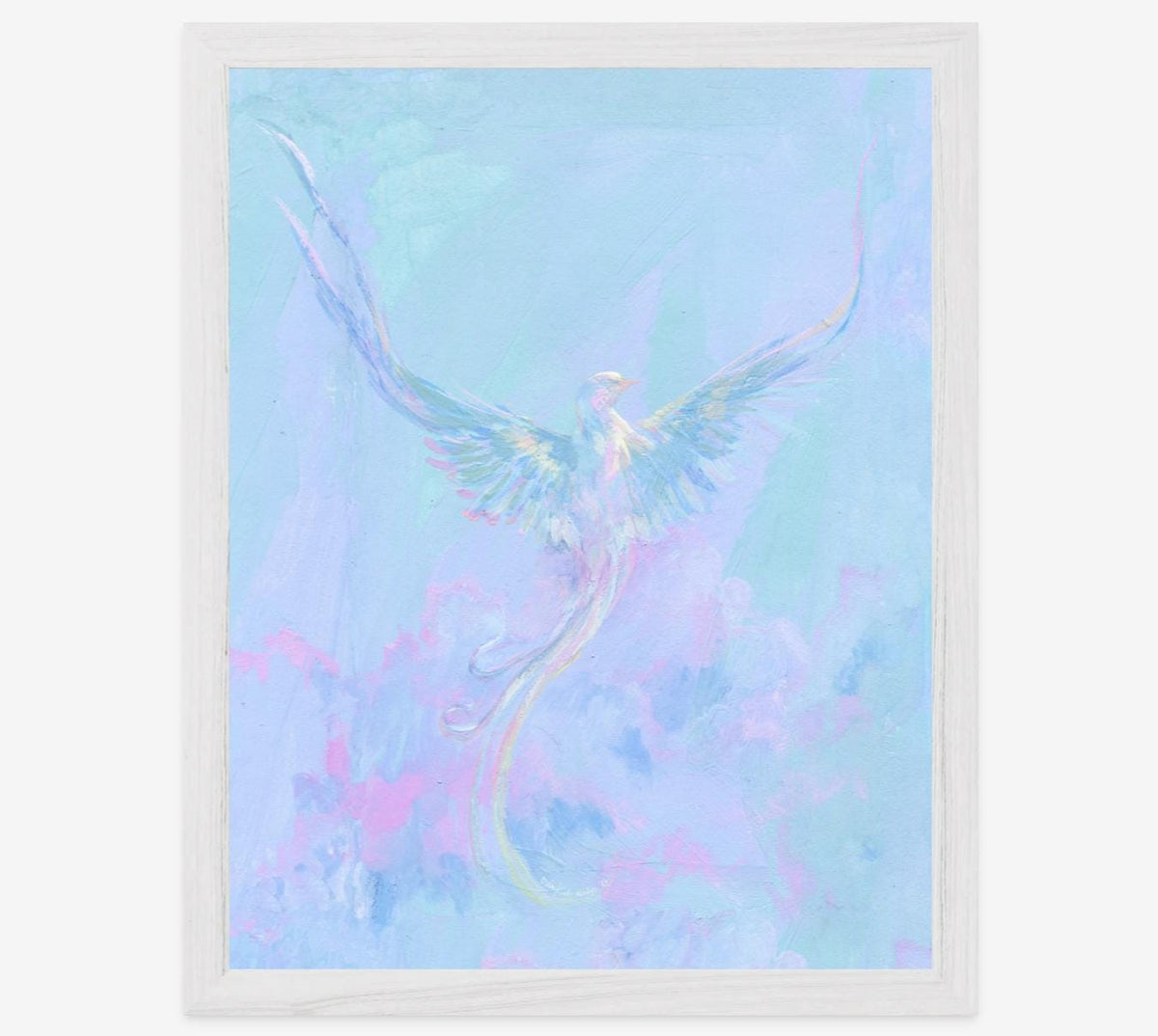 pheonix rising- fantasy creature illustration art print from original gouache painting