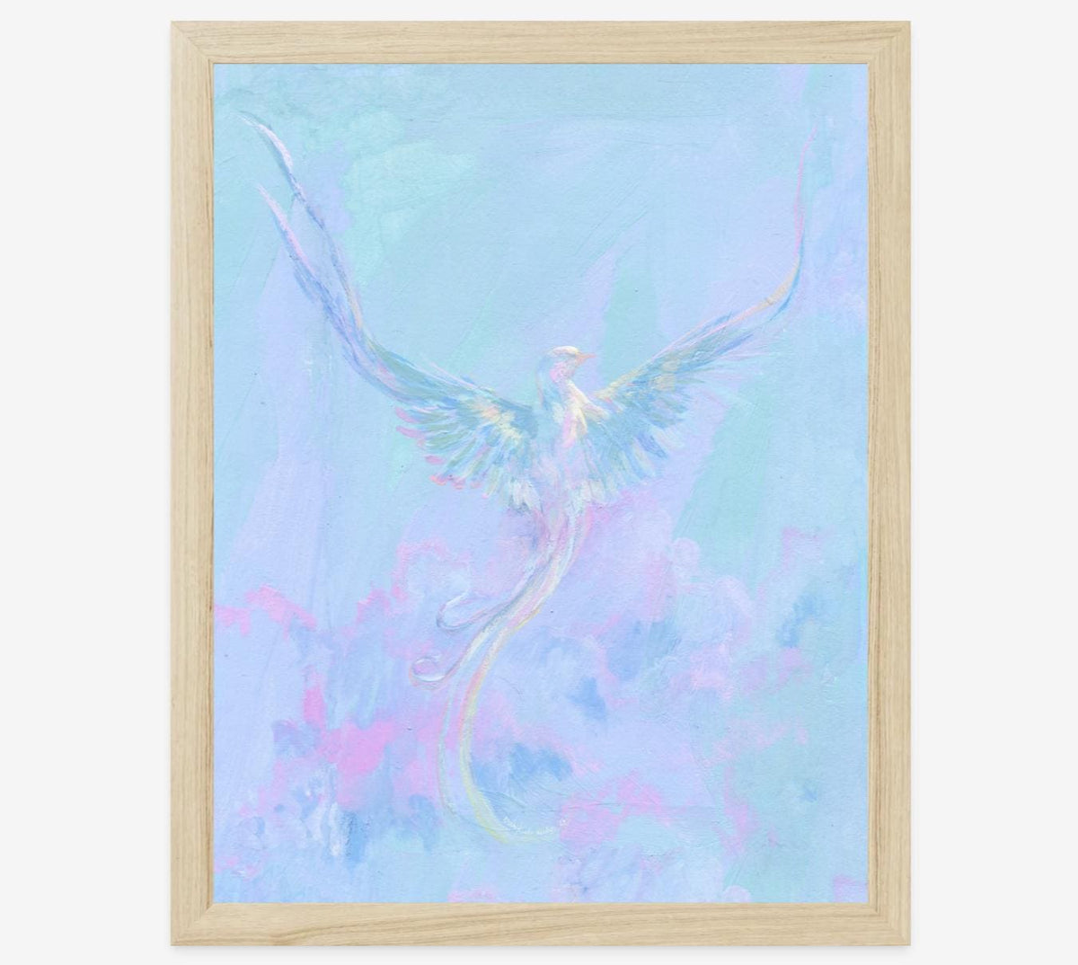 pheonix rising- fantasy creature illustration art print from original gouache painting