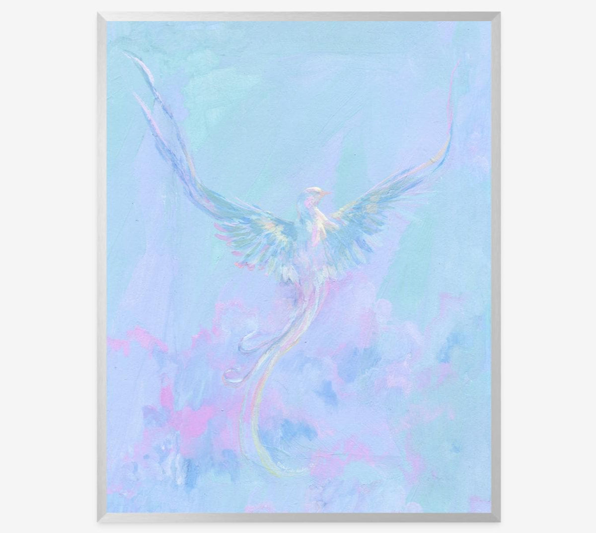 pheonix rising- fantasy creature illustration art print from original gouache painting