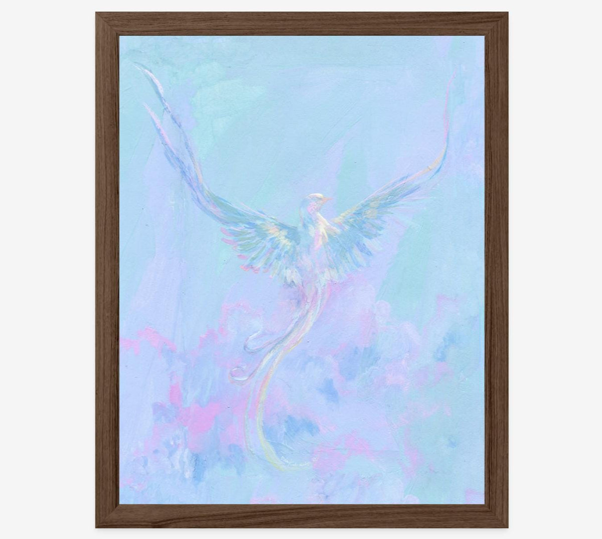 pheonix rising- fantasy creature illustration art print from original gouache painting