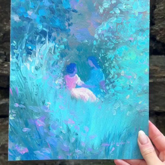 shouldn't it be easy - romantic art print from original acrylic painting