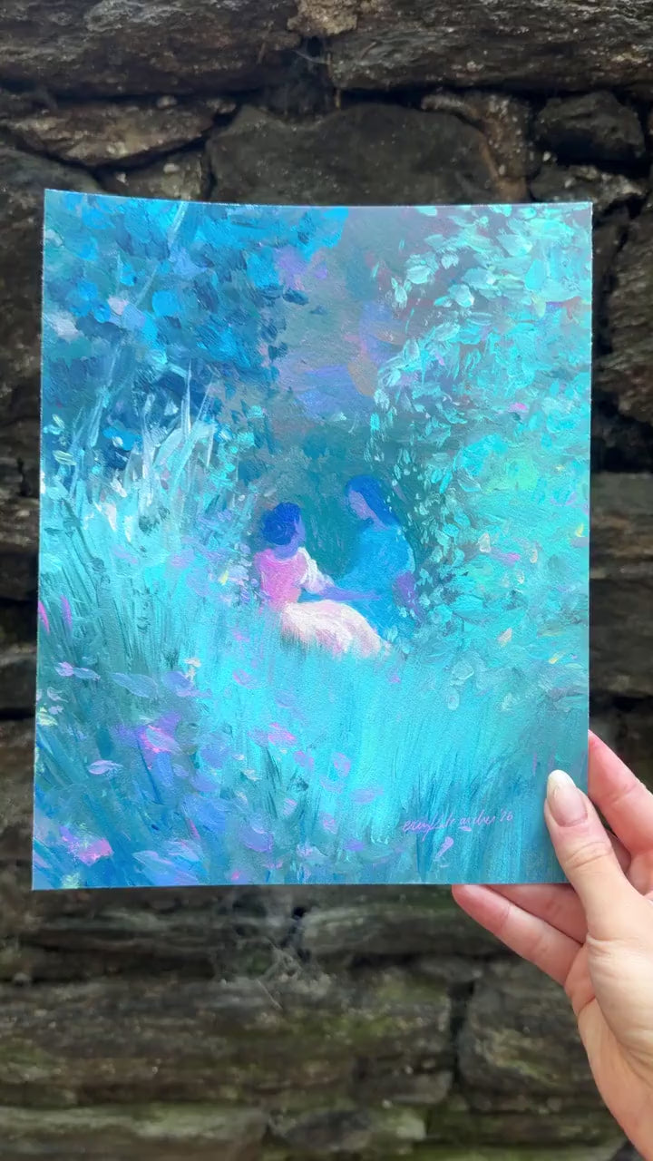 shouldn't it be easy - romantic art print from original acrylic painting