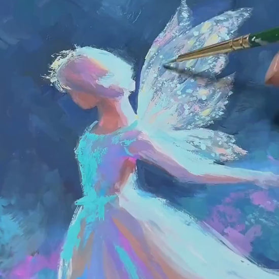 Fairy Art Print: "fleeting fae" from original Gouache Painting -  inspired by fantasy novels and fairy tales
