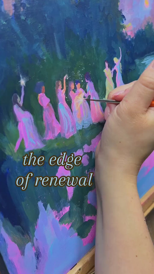edge of renewal - art print from original acrylic painting