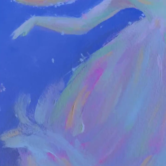a woman's place - art print from original acrylic painting - celestial witchy moon lovers